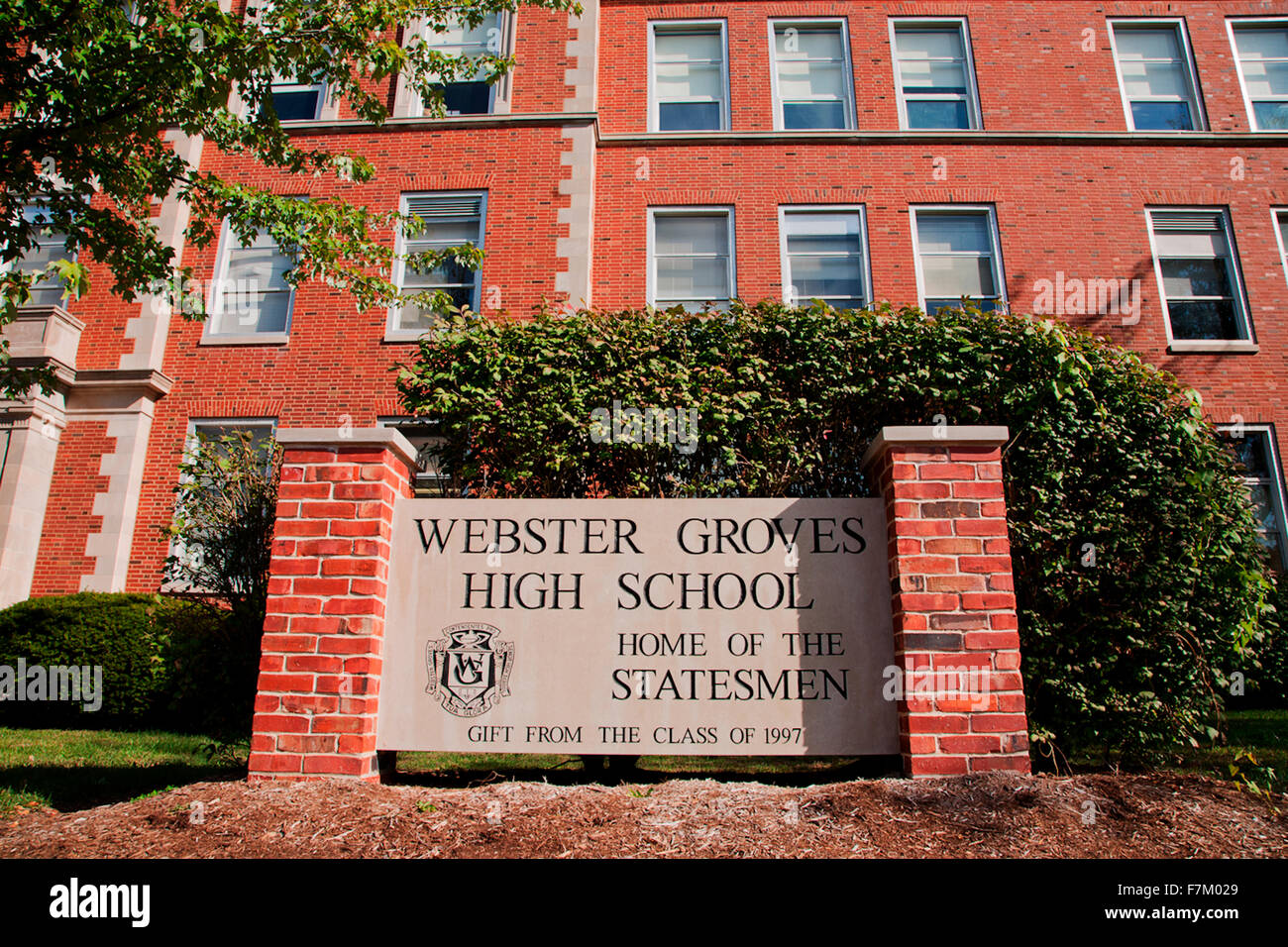 Frank Hampsher Highschool, Webster Groves High School, Webster Groves, à l'extérieur de Saint Louis, VE VE Banque D'Images