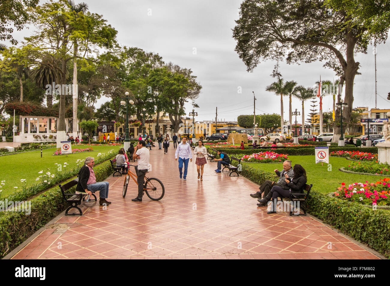 Barranco Park dans la ville de Lima, Pérou Banque D'Images
