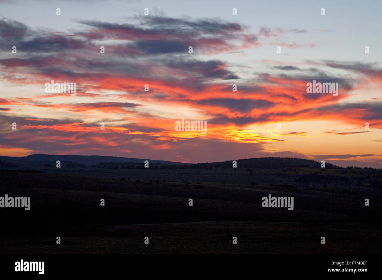 Coucher du soleil dans le désert de la Californie Banque D'Images