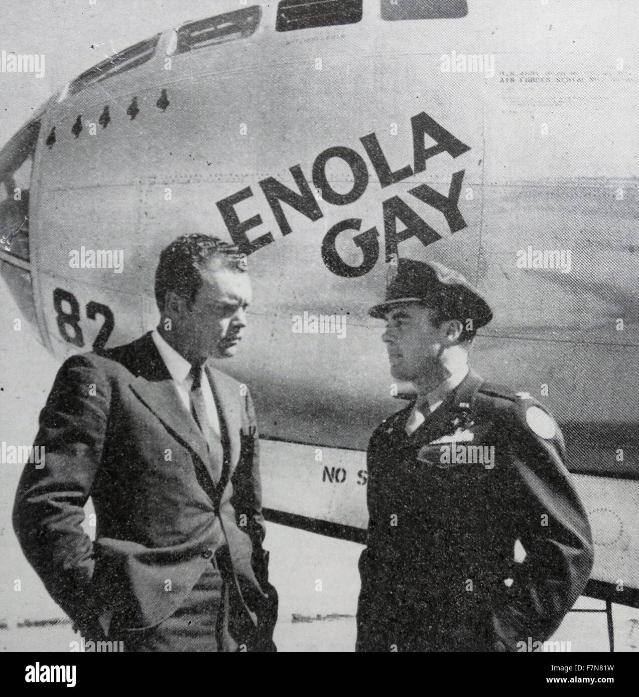 Le nez de l 'Enola Gay', le B29 Superfortress permet de faire chuter la première bombe atomique sur Hiroshima, au Japon. Banque D'Images