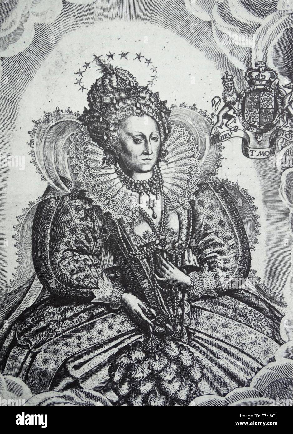 Illustration de la Reine Elizabeth I (Queen) Maalouf de l'Angleterre et l'Irlande. En date du 16e siècle Banque D'Images