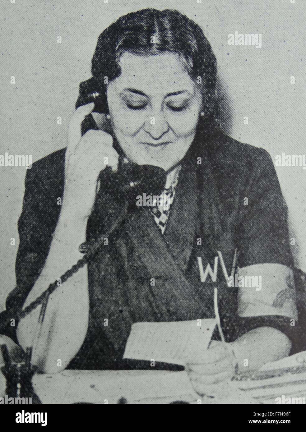Photo de Stella Isaacs, marquise de lecture (1894-1971) un aristocrate anglais, philanthrope, fondateur et président de la Women's Voluntary Service (WVS). Le WVS est maintenant connu sous le nom de Royal Service volontaire. Datée 1939 Banque D'Images