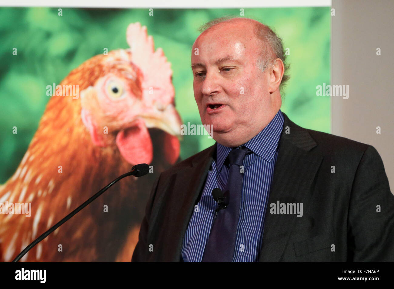 Alan Dedicoat 2015 BFREPA à la Conférence à la National Motorcycle Museum à Birmingham, Royaume-Uni. 25 novembre 2015. Banque D'Images