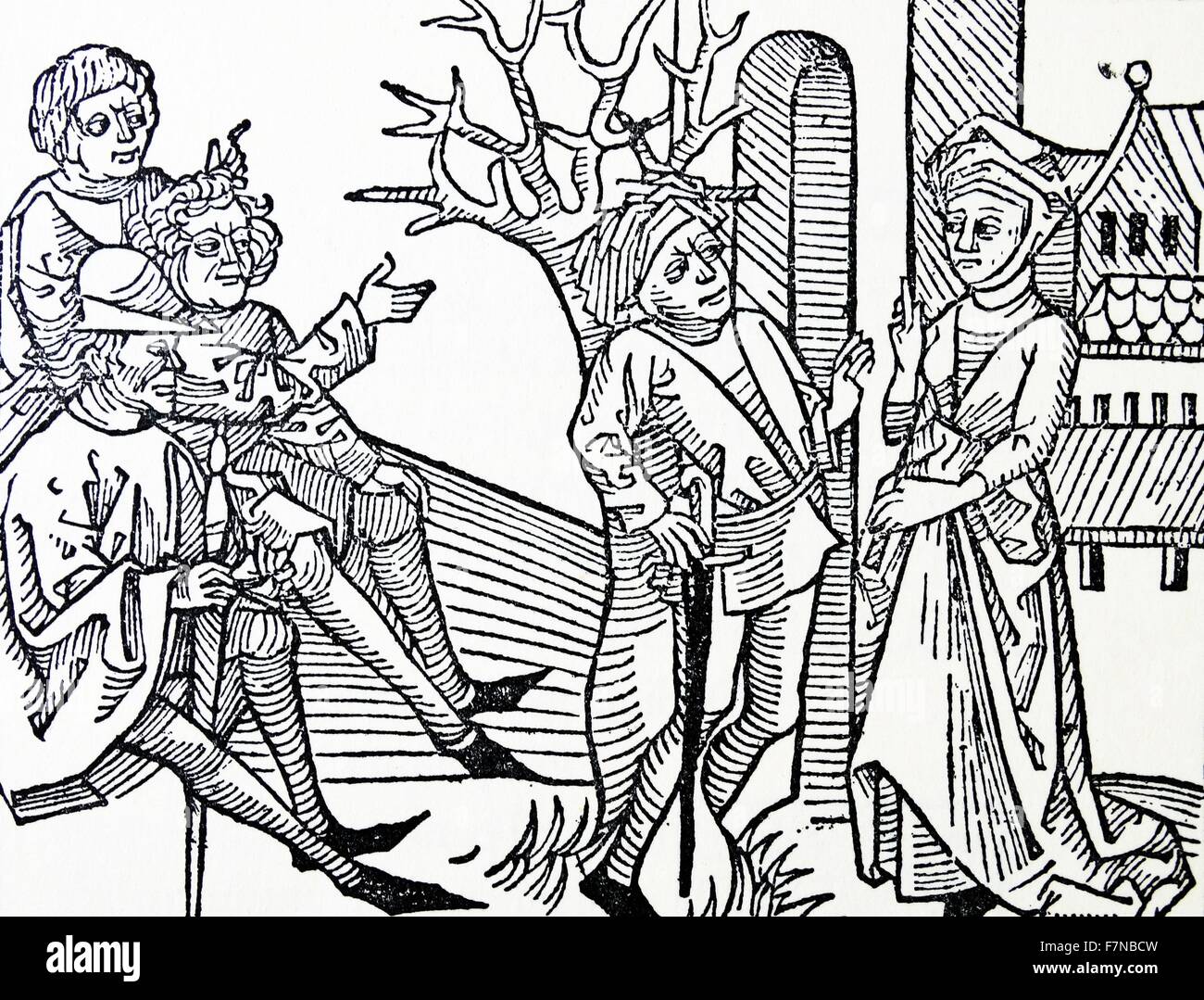 Gravure sur bois à partir de "Directoire humanae' par Johannes Pruss ; Strasbourg ; 1488 Banque D'Images