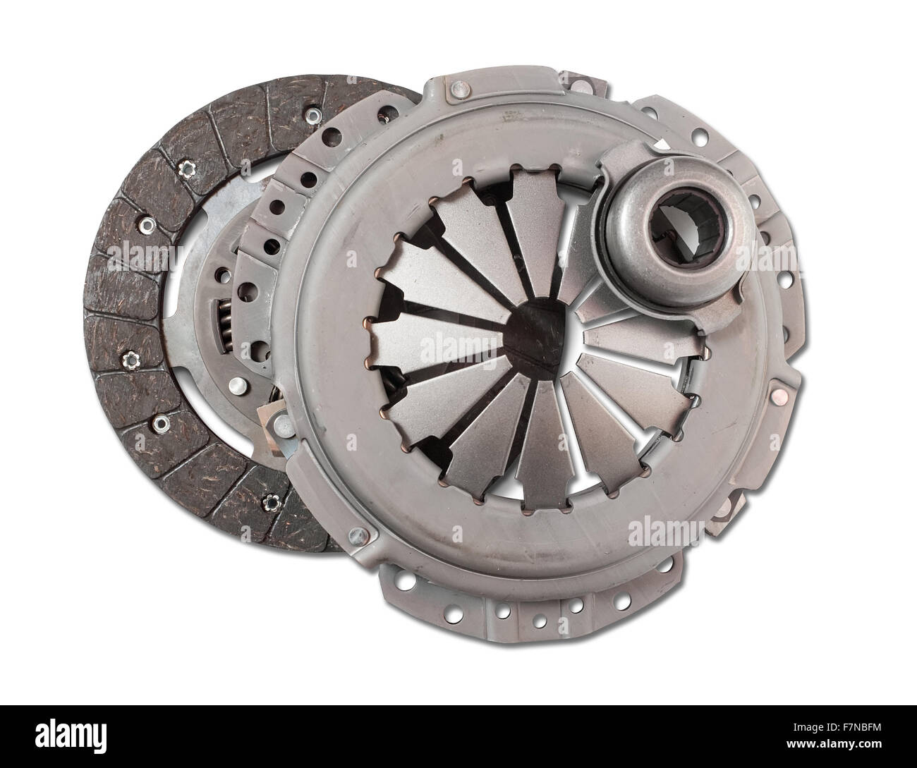 Pièce d'automobile. moteur d'automobile de l'embrayage. Isolated on white with clipping path Banque D'Images