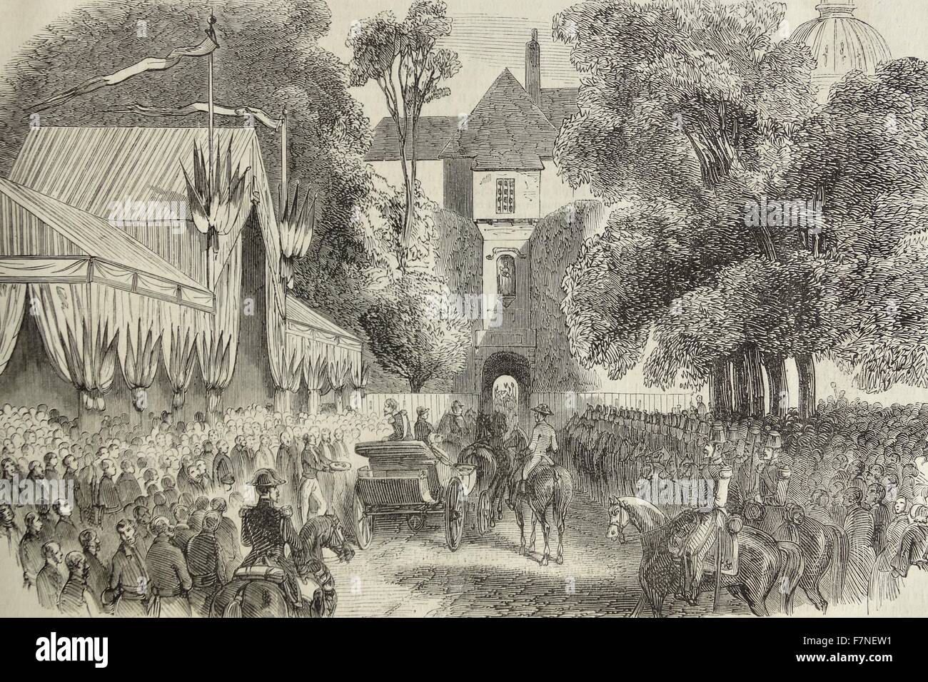 L'Empereur des Français, Napoléon III entre Calais 1860 Banque D'Images
