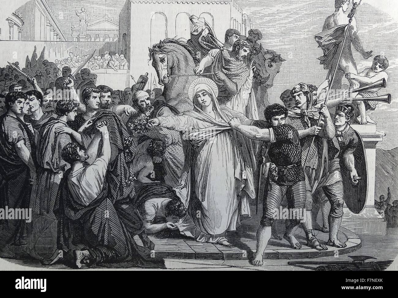 Saint Dorothea d'Alexandrie (mort en ca. 320) est vénéré comme une vierge martyre Banque D'Images