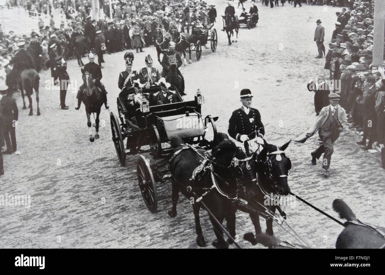 Arrivée du Prince Henri le consort de la reine des Pays-Bas 1920 Wilhelmin Banque D'Images