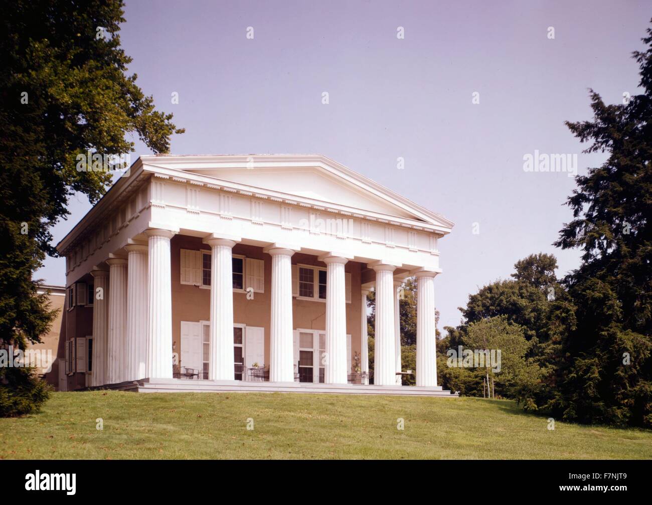 L'architecture néo-classique, l'Andalousie, près de la route de l'État (Bensalem Township), Andalousie, Bucks County, PA Banque D'Images