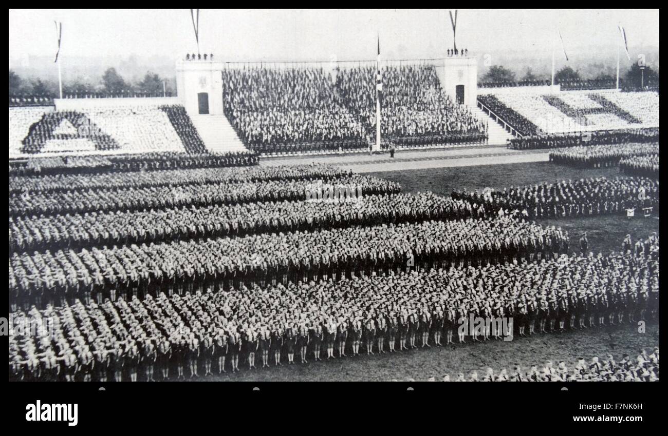 Parti nazi, Hitler Youth Rally, Allemagne 1937 Banque D'Images