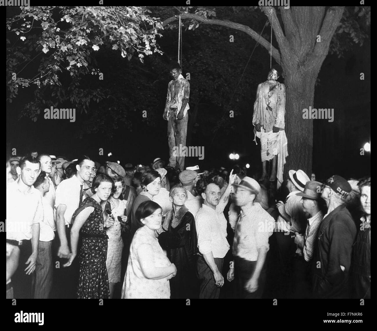Le lynchage des Afro-américains, Thomas Shipp et Abram Smith, Marion, Indiana, 1930 Banque D'Images
