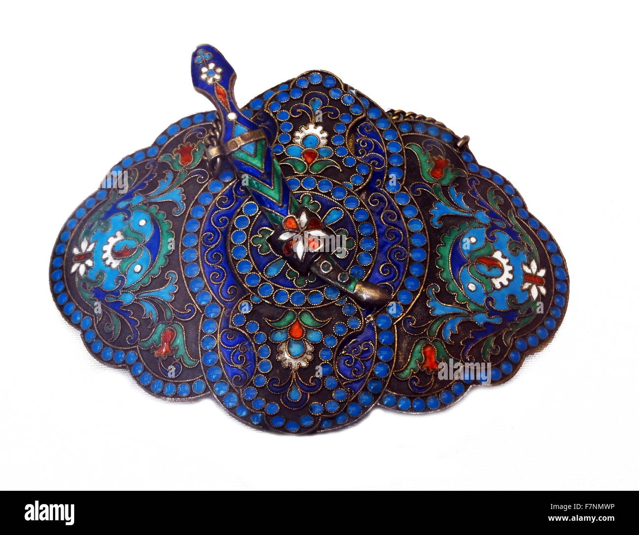 Collier croix la boucle de ceinture de sécurité de la Russie, Saint-Pétersbourg. En date du 19e siècle Banque D'Images