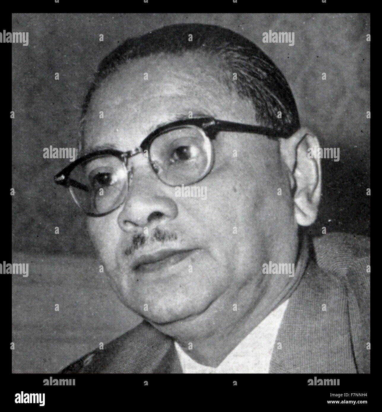 Portrait de Tunku Abdul Rahman, 1962. Rahman a été le premier ministre de la Malaisie à partir de 1957-1970. Banque D'Images