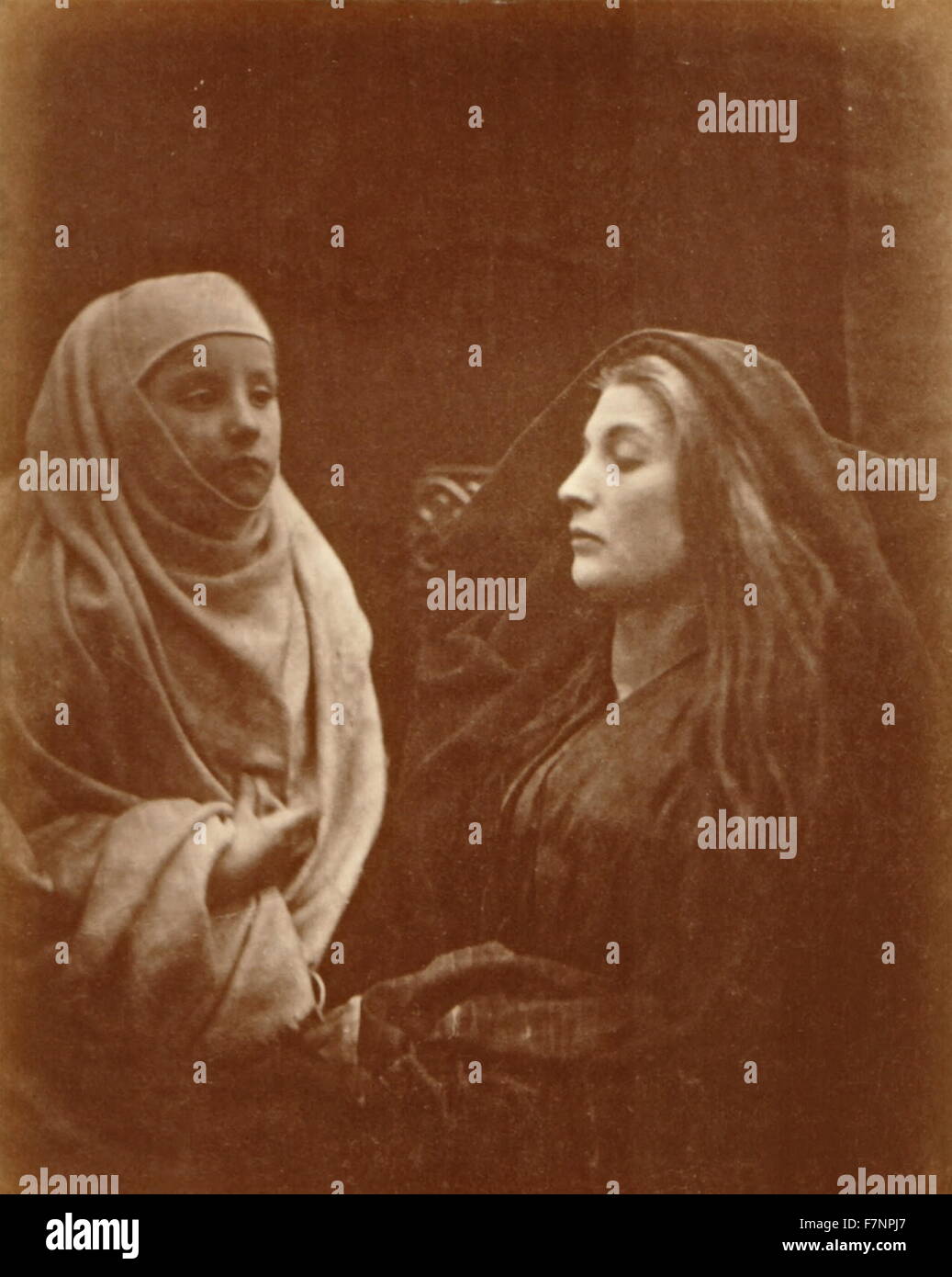 Julia Margaret Cameron, 1874 nphotograph «La Petite Novice et la Queen' Banque D'Images