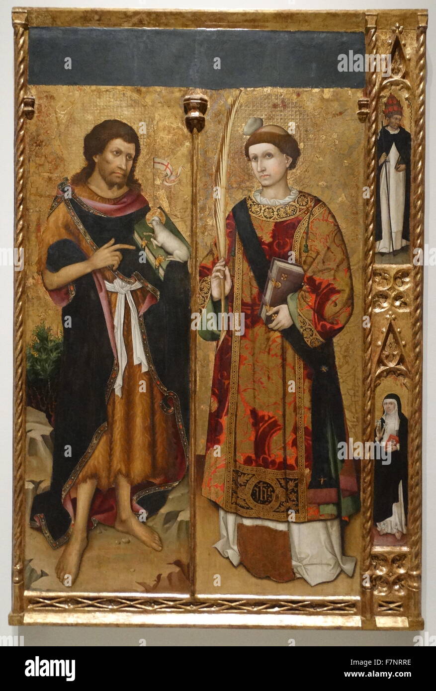 Saint Jean le Baptiste et de Saint Stephen par Maître de Saint Jean et Saint Stephen. En date du 15e siècle Banque D'Images
