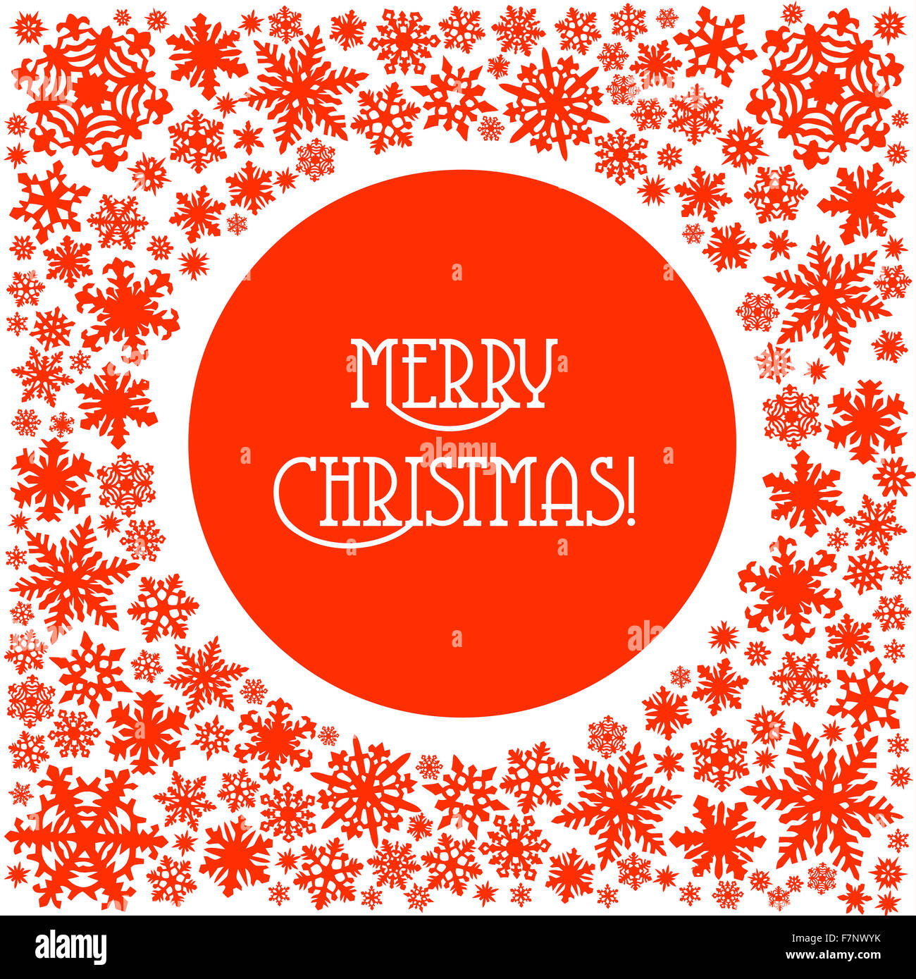 Flocons de Noël carte vectorielle Banque D'Images