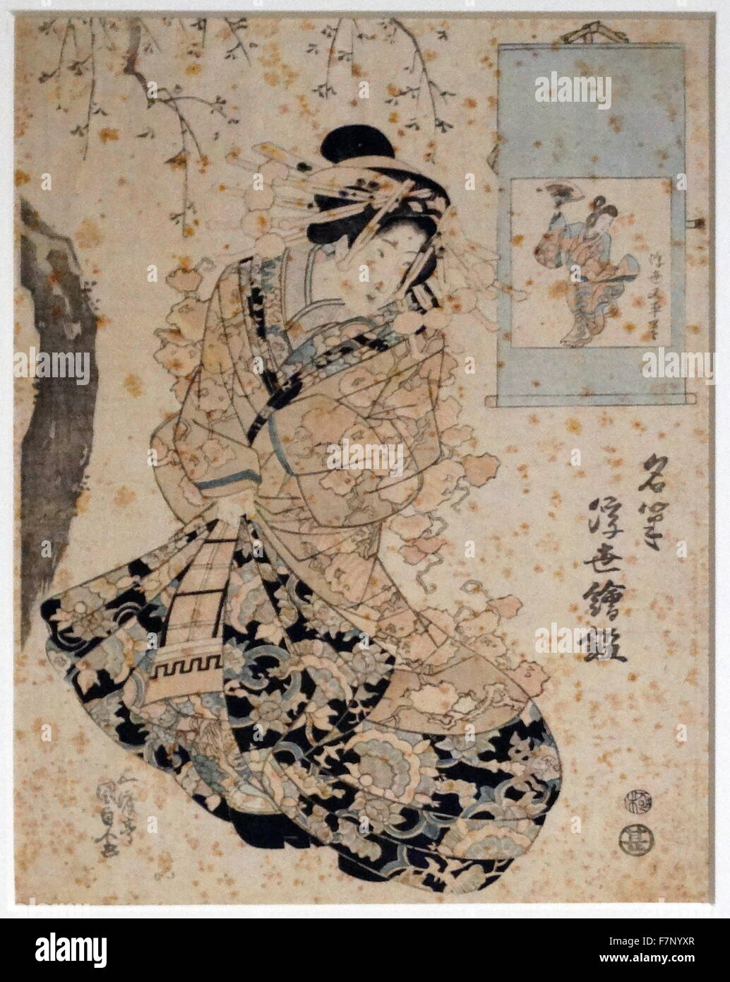 (Meishitsu Ukiyo Matabei kagami ukiyo-e) par Utagawa Kunisada (1786-1865) designer japonais d'estampes ukiyo-e. Datée 1820 Banque D'Images