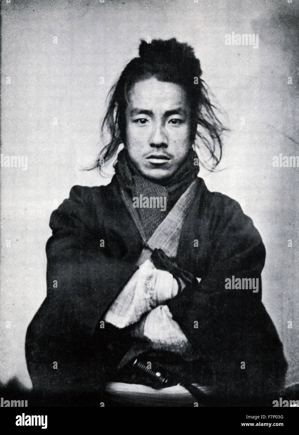 1860's photo d'un samouraï japonais Banque D'Images