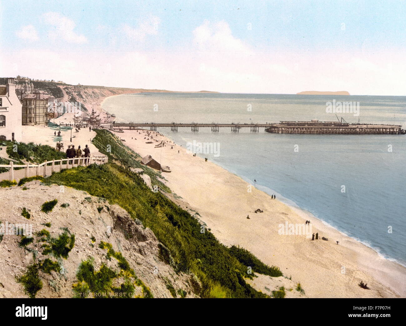 Vue de la jetée de Bournemouth, en Angleterre, à partir de l'Ouest, Bournemouth. 1900 Banque D'Images