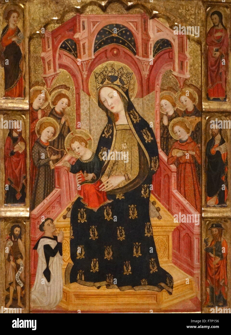 Dame des Anges par Enrique de Estencop (actif 1387-1400) Artiste de l'Aragon. En date du 14e siècle Banque D'Images