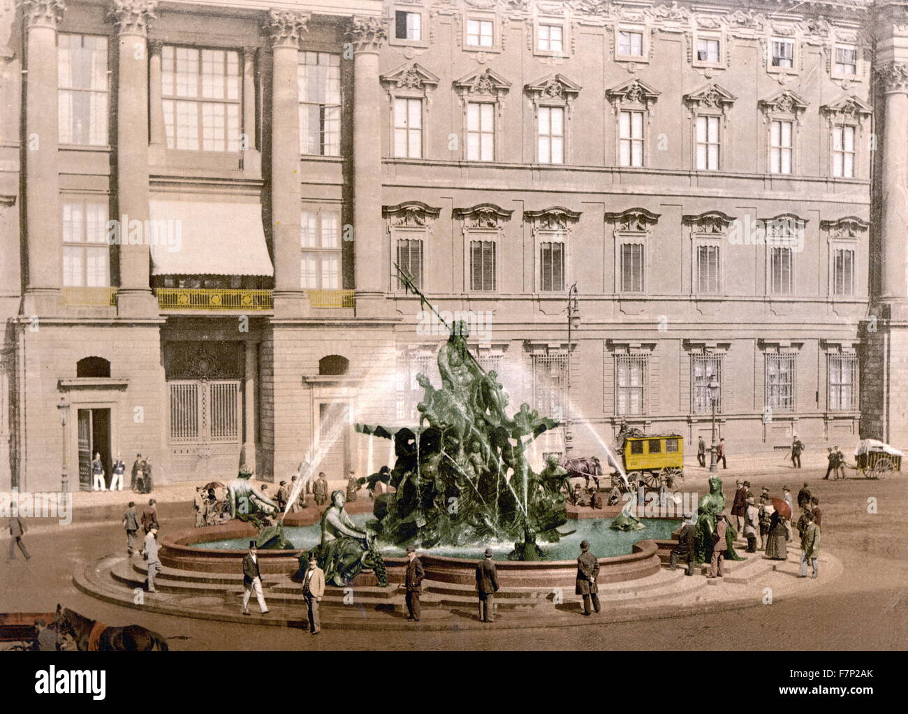 Fontaine, Palais Royal, Berlin, Allemagne 1890 Banque D'Images