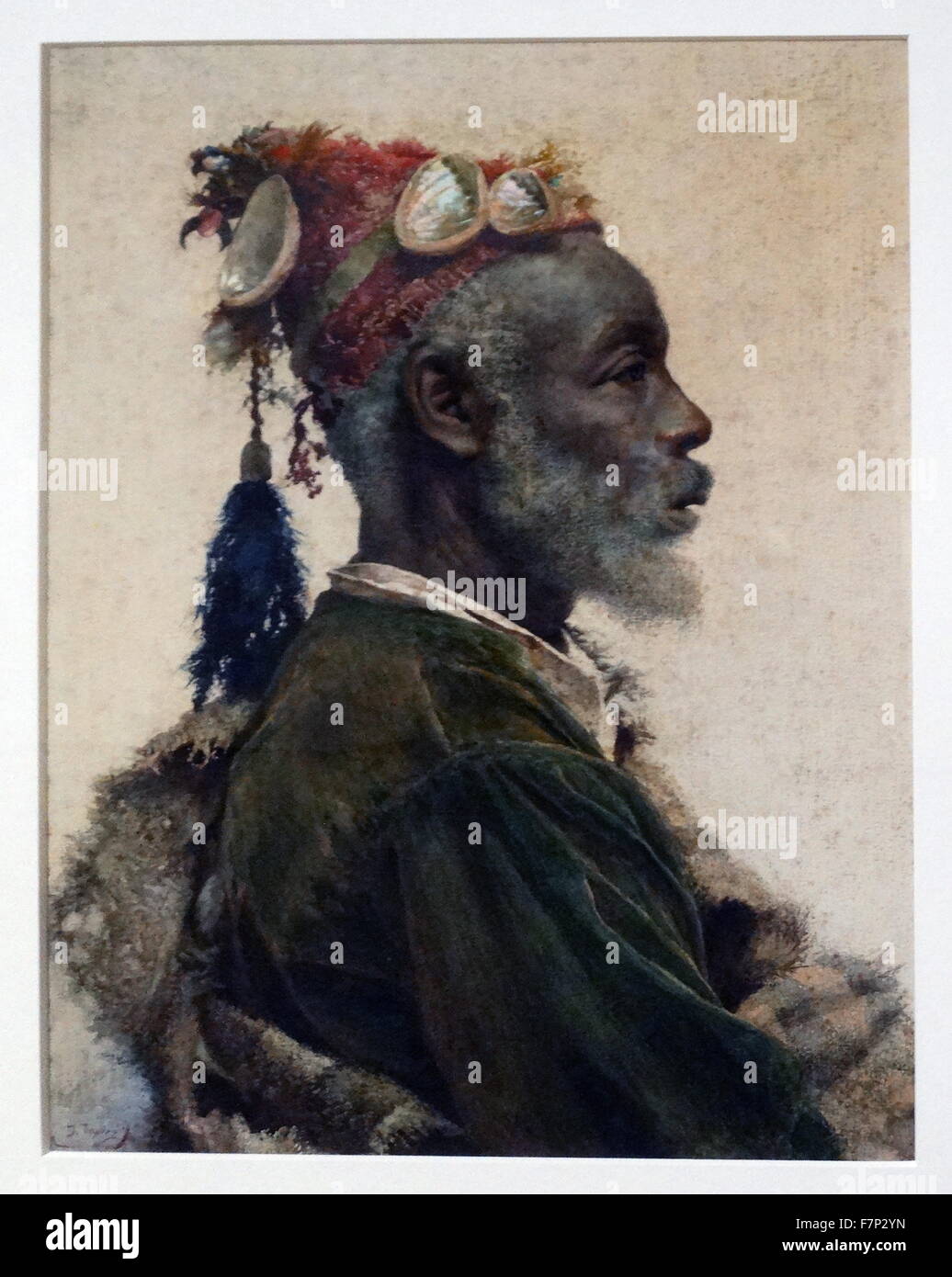 Peinture de l'Darcawi saint homme de Marrakech par Josep Tapiró (1836-1913) peintre catalan. Datée 1895 Banque D'Images