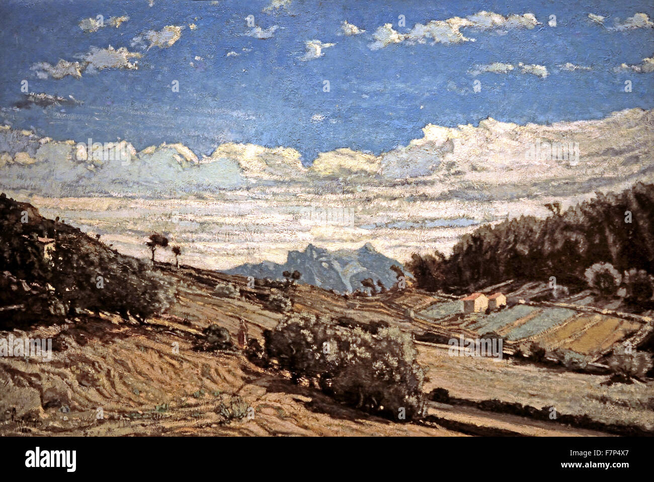 Paysage de Provence paysage de Provence 1860 - Paul Guigou 1834 - 1871 France Français Banque D'Images