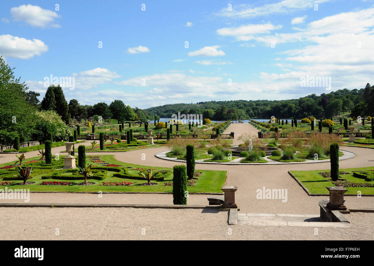 Trentham Jardins italiens, Stoke-on-Trent, Staffordshire Banque D'Images