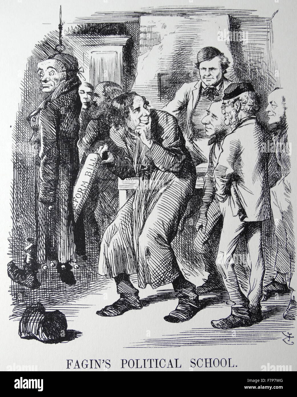 La réforme parlementaire - Prorogation de la franchise. En tant que chancelier de l'Échiquier en vertu de Lord Derby, Disraeli a effectué la réforme de loi à la Chambre des communes en 1867. Dans son discours d'Édimbourg qu'il semble prendre pour persuader l'acceptation de la loi en fait la plus grande partie du crédit a été en raison de Lord John Russel, dont la poche, il s'en prend. Banque D'Images