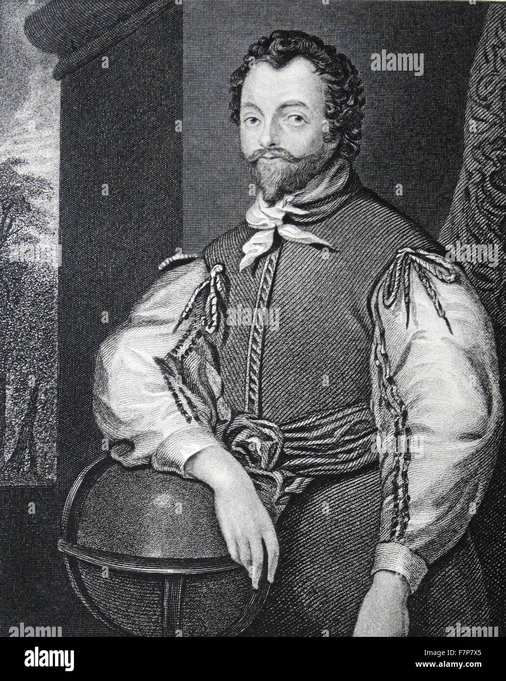 Francis Drake 1545-1596. Corsaire et navigateur anglais. Le premier Anglais à voir l'océan Pacifique en 1572. Banque D'Images
