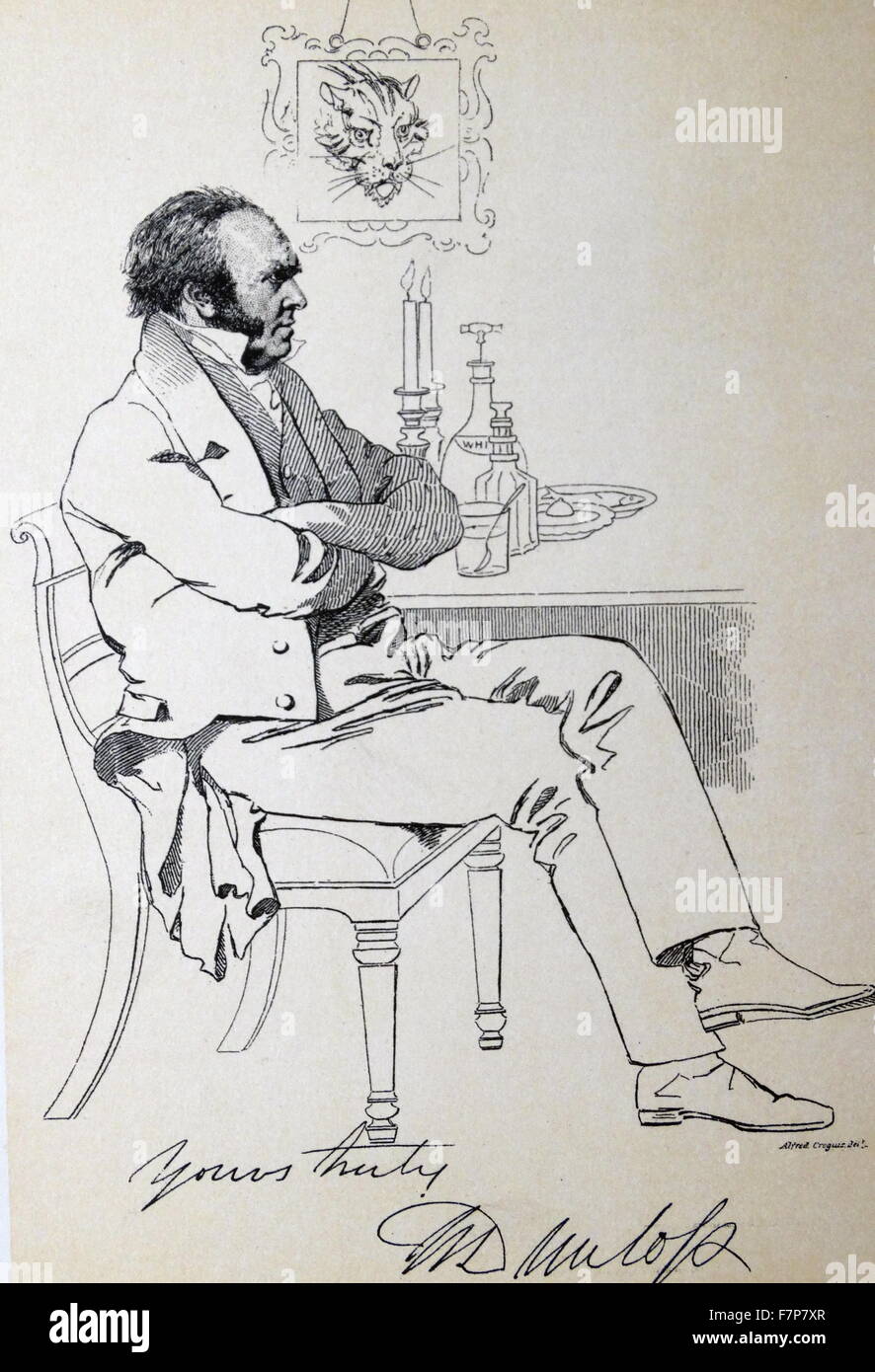 William Dunlop 1826. Médecin d'origine écossaise et d'entrepreneur. Co-fondateur de la Canada Company (1826). Ses lettres d'un Backwoodsman. Banque D'Images