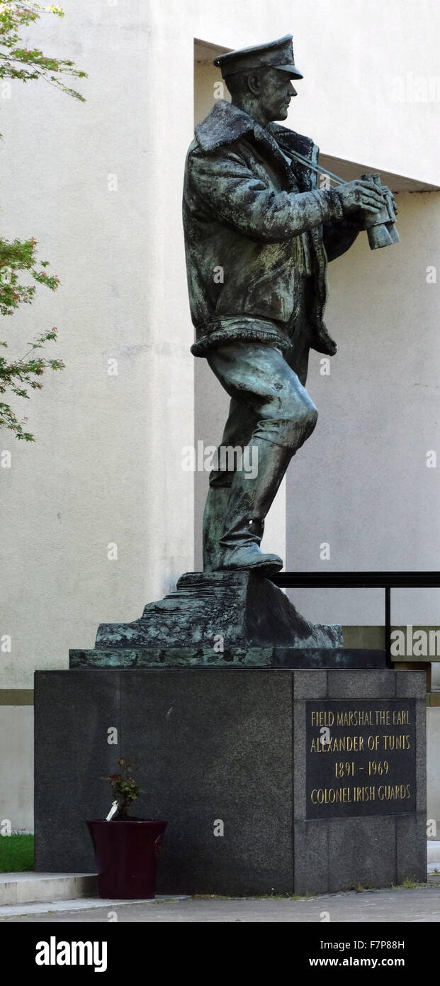 Statue du Maréchal Le comte Alexander de Tunis. Chapelle des gardes, Londres, Angleterre Banque D'Images