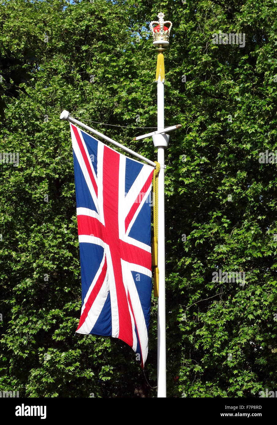 Union Jack flag dans le Mall, Londres Banque D'Images