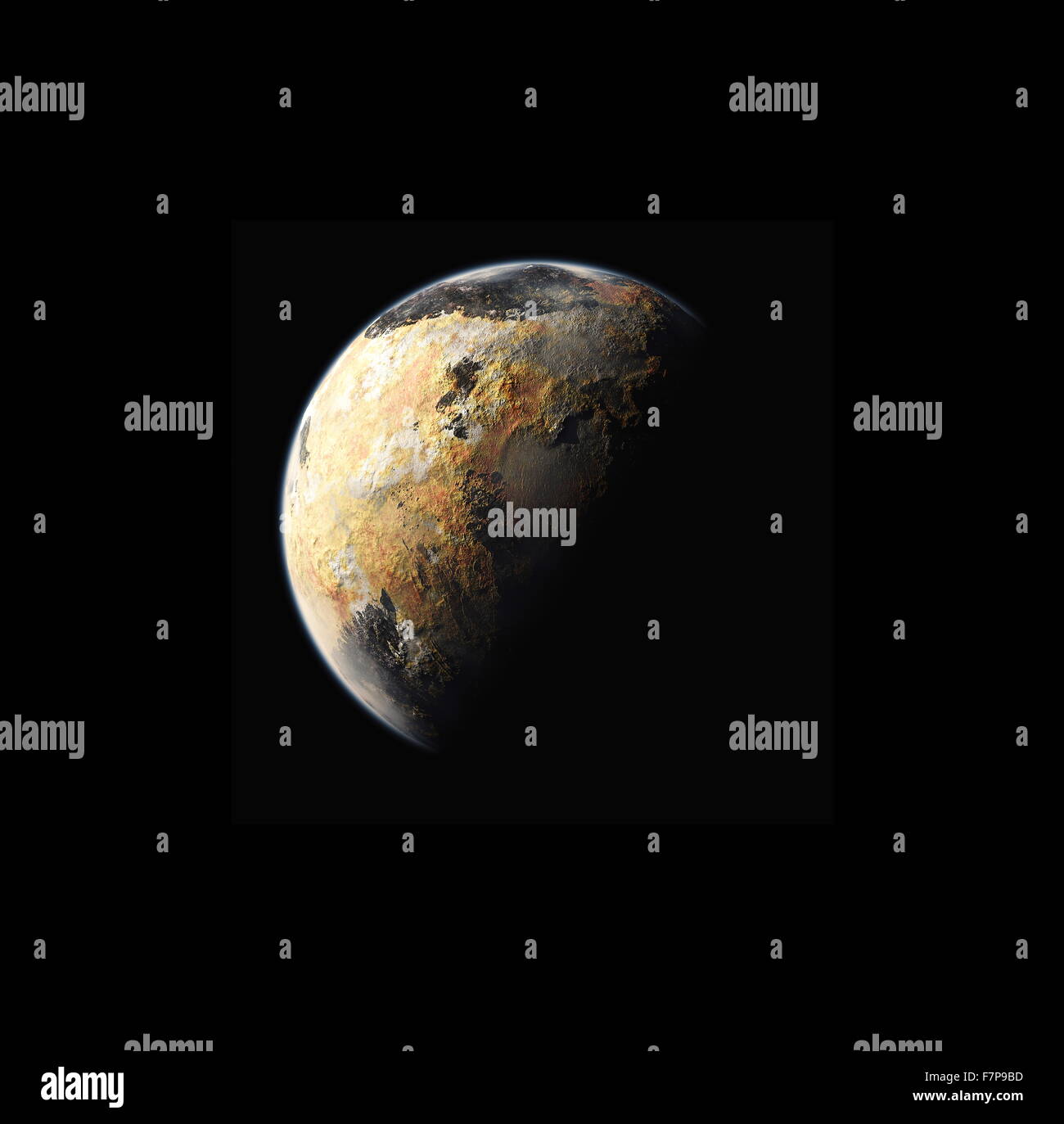 Concept de l'artiste de la planète Pluton 2015 Banque D'Images