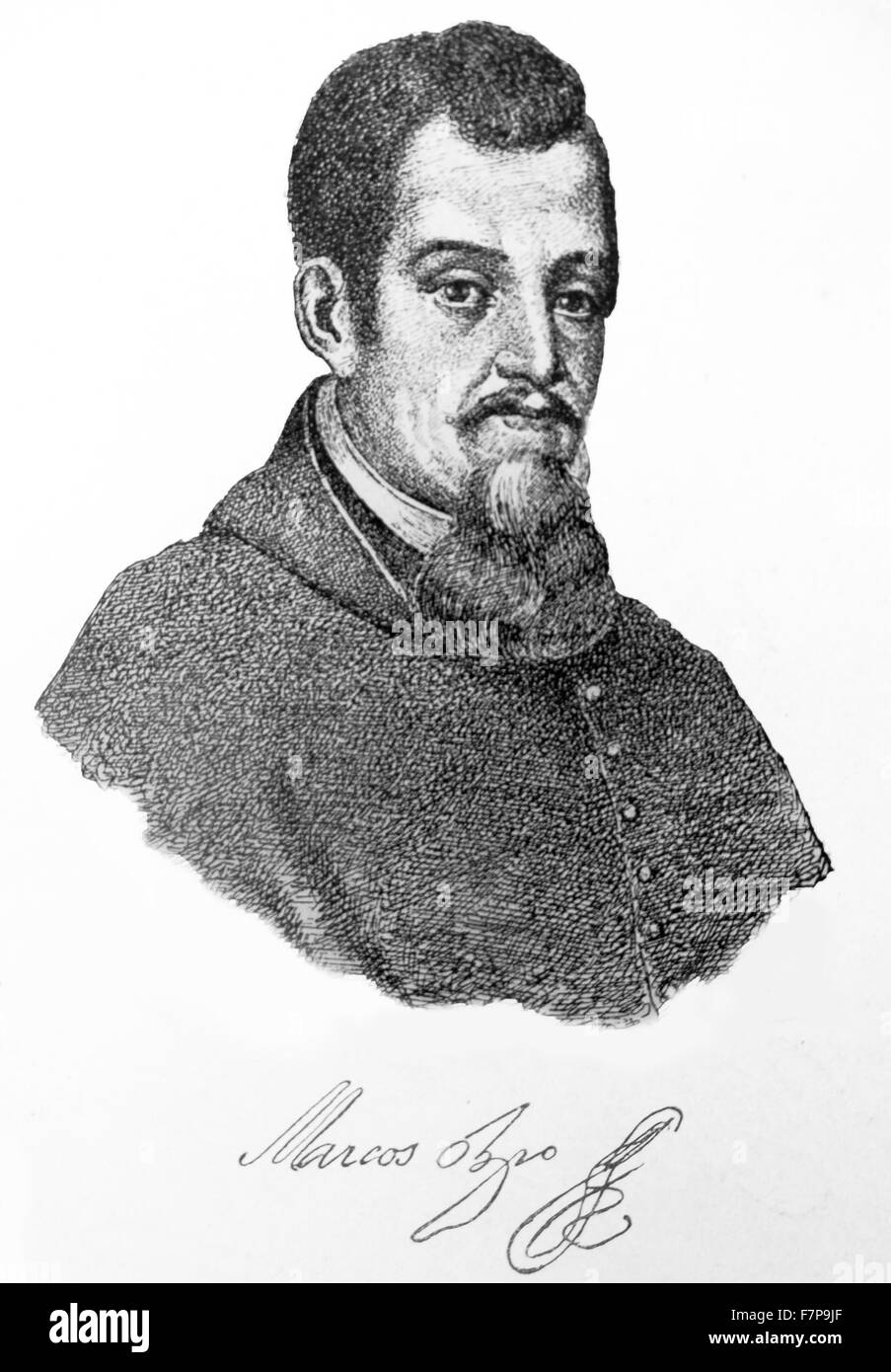 Marcos de Torres y Rueda (Avril 25, 1591, Almazán, Espagne-22 avril 1649, Mexico) fut évêque de Namur (1646-1649), vice-roi de Nouvelle-Espagne, et président de l'Audiencia de nouveau l'Espagne. Il a été au pouvoir à partir du 13 mai, 1648 à avril 22, 1649. Banque D'Images