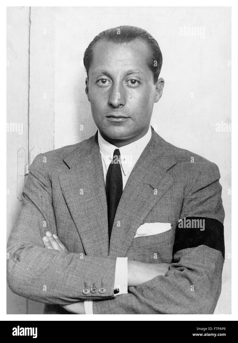 Don José Antonio Primo de Rivera y Sáenz de Heredia, 1er duc de Primo de Rivera, 3e Marquis de Estella, grand d'Espagne (le 24 avril 1903 - 20 novembre 1936) était un avocat, homme noble, homme politique, et fondateur de la Falange Española ('Spanish' Phalanx). Il a été exécuté par le gouvernement républicain espagnol au cours de la guerre civile espagnole. Banque D'Images