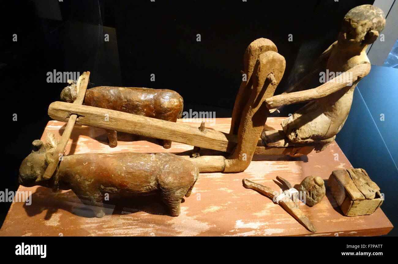 13e dynastie tombe égyptienne d'une exploitation agricole modèle de scène. 1991 -1783 AV. Banque D'Images