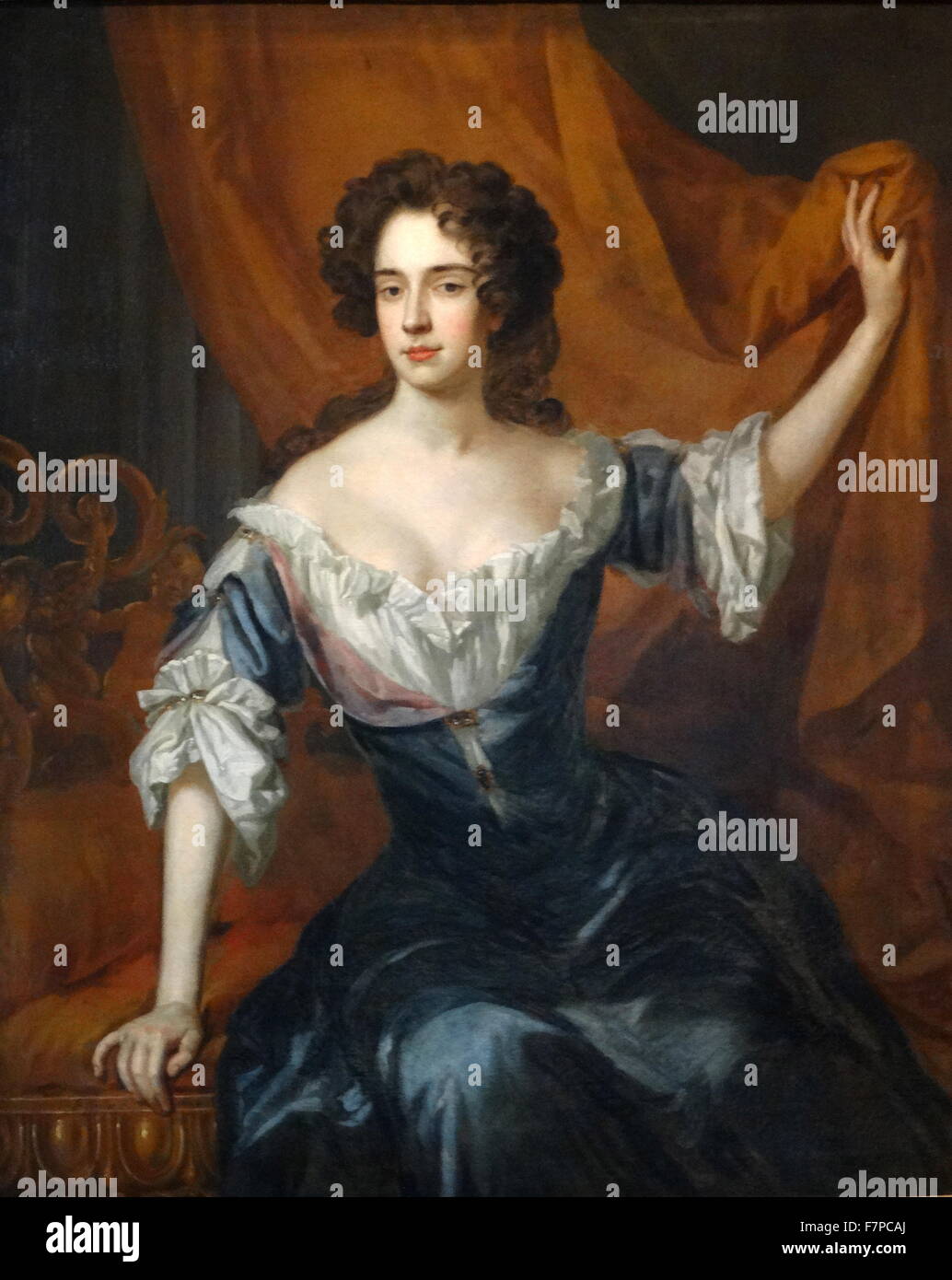 Portrait de la reine Catherine de Bragance (1638-1705) Reine d'Angleterre, d'Écosse et d'Irlande et de l'épouse du roi Charles II. En date du 17e siècle Banque D'Images