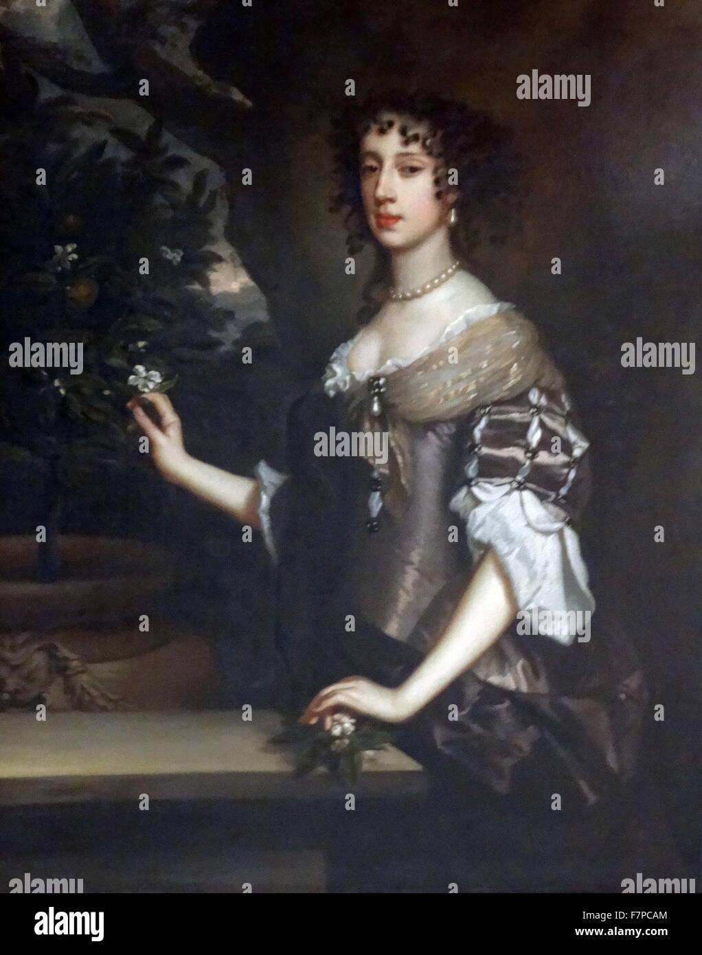 Portrait de la reine Marie de Modène (1658-1718) Reine d'Angleterre, l'Écosse et l'Irlande en tant que seconde épouse de Jacques II et VII. En date du 17e siècle Banque D'Images
