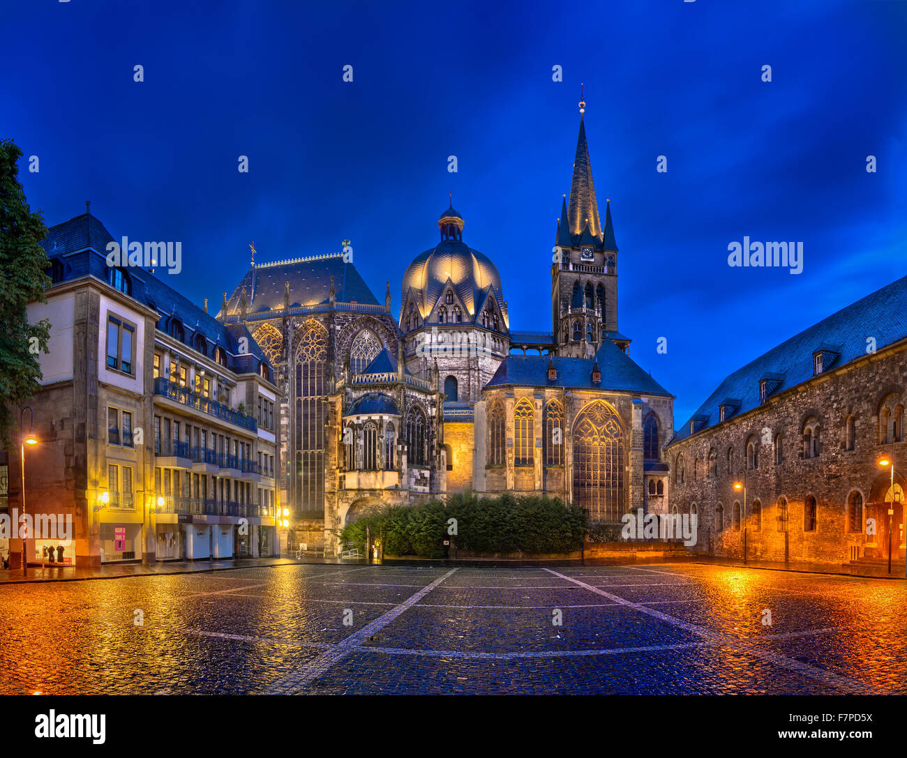 Cathédrale d'Aix, en Rhénanie du Nord-Westphalie, Allemagne Banque D'Images
