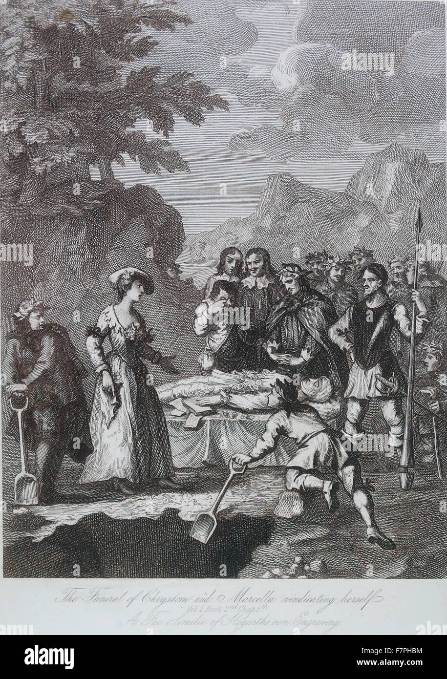 Gravure par William Hogarth (1697-1764) peintre et graveur anglais, image satirique, critique sociale, et caricaturiste qui a été crédité de l'art séquentiel de l'avant-garde du 18e siècle. Banque D'Images