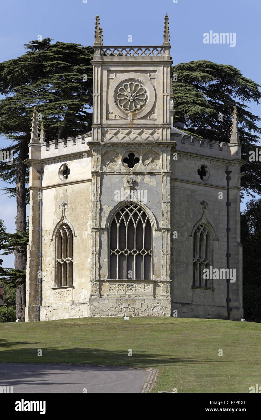 L'église St Mary, dans le parc de Hartwell House, dans le Buckinghamshire. Banque D'Images