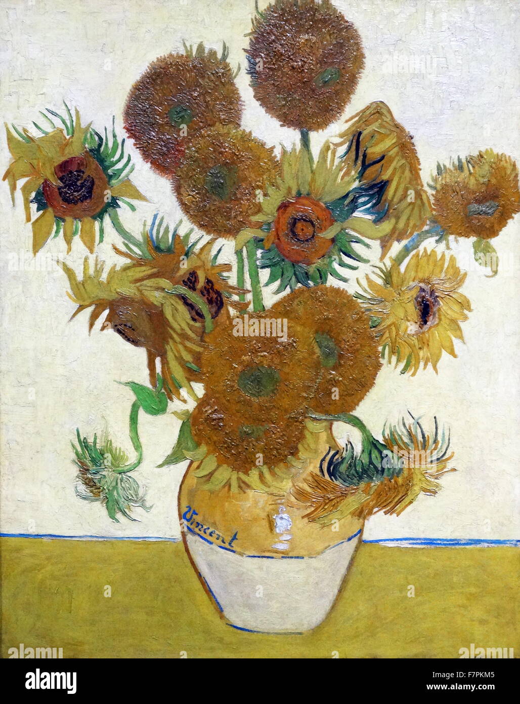 Vase avec quinze Tournesols. 1888 huile sur toile de Vincent van Gogh Banque D'Images