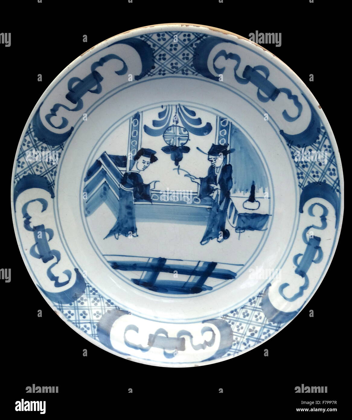 Bol en porcelaine, peinte en doré et émaux. En date du 18e siècle Banque D'Images