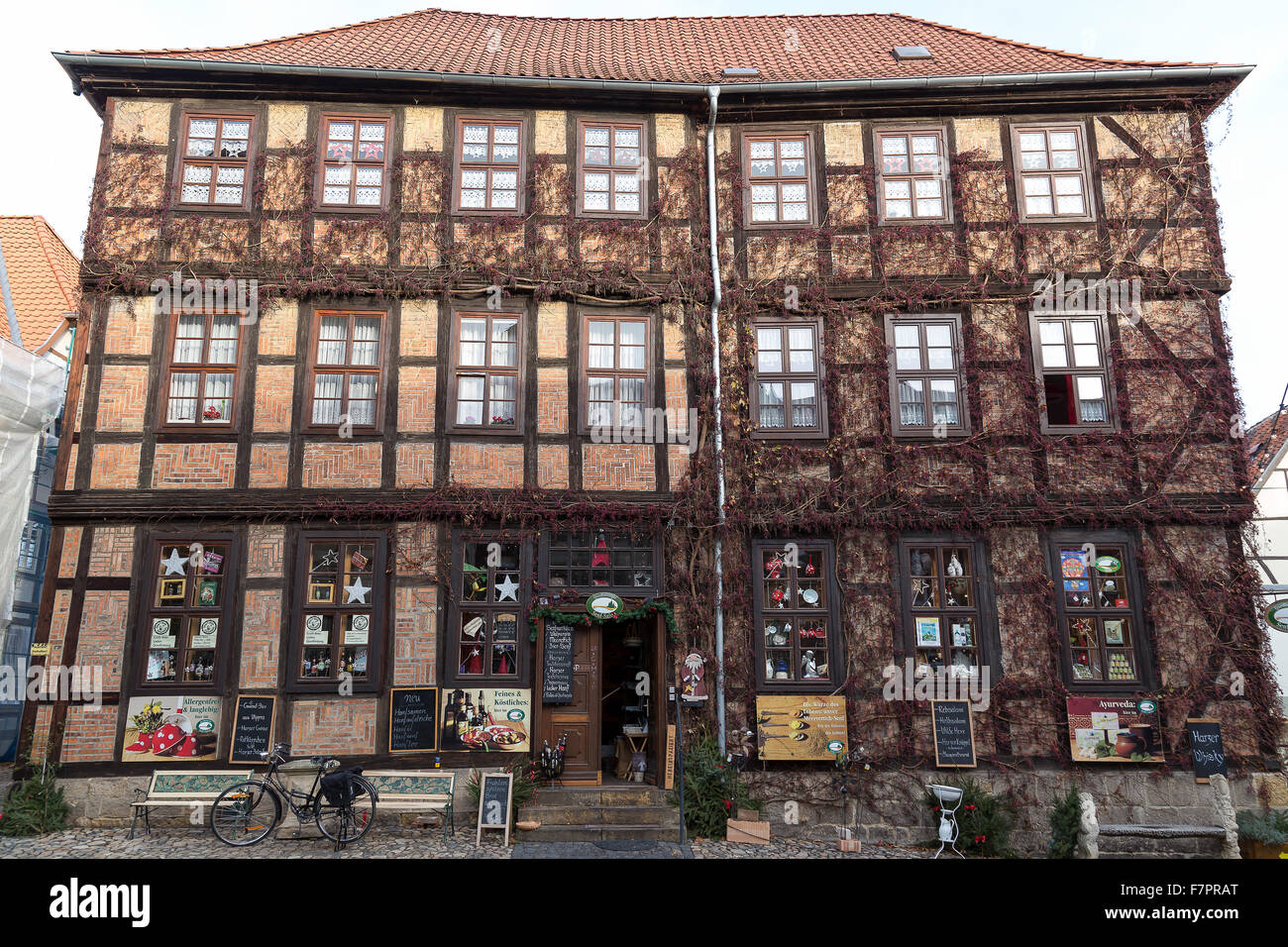 Ancienne Half-Timbered Maisons de Quedlinburg, Allemagne Banque D'Images Ancienne Half-Timbered Maisons de Quedlinburg, Allemagne Banque D'Images