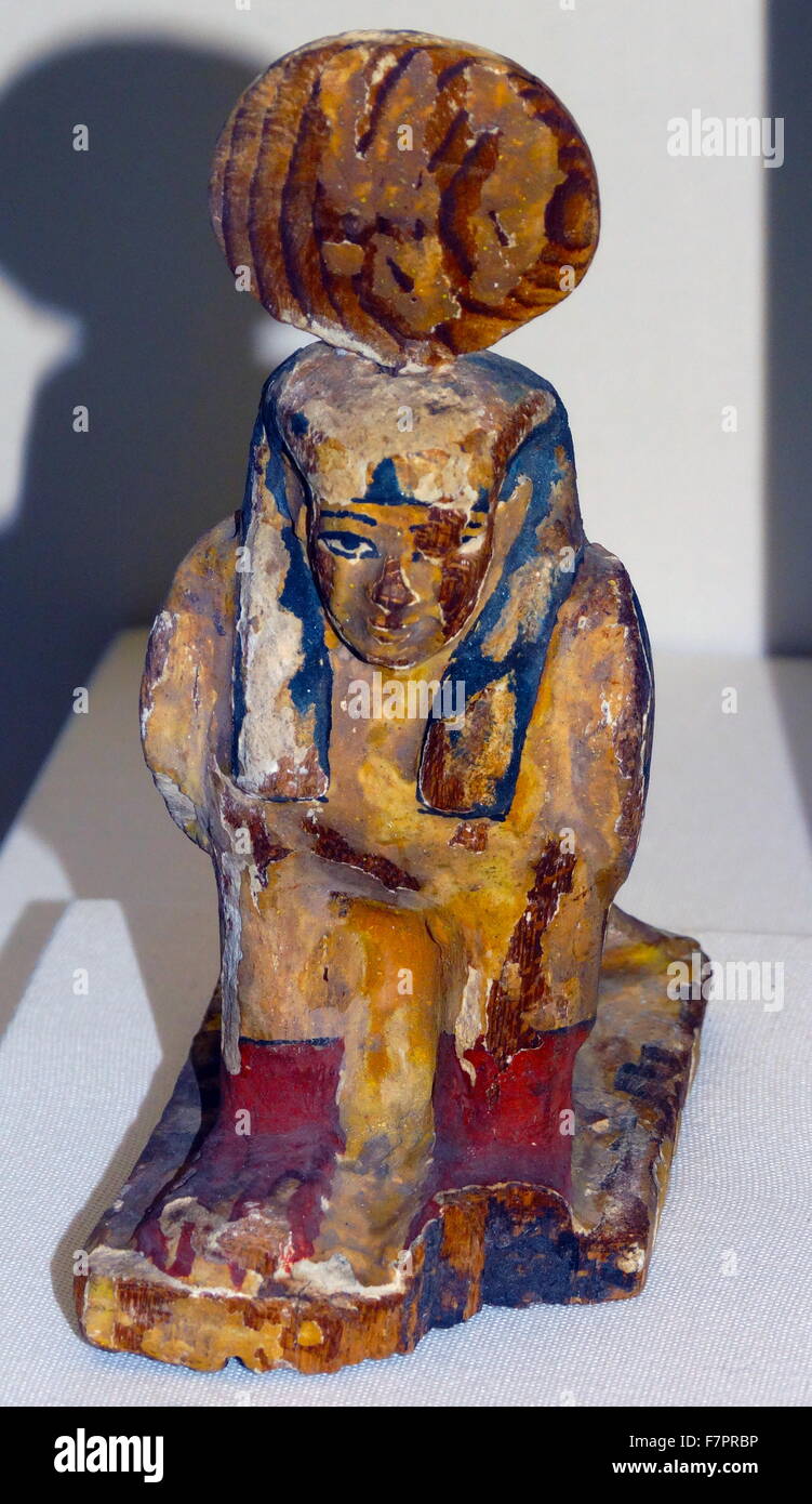 La figure d'un faucon symbolisant le dieu égyptien Horus. À partir de la fin de la période. En date du 600 AV. Banque D'Images