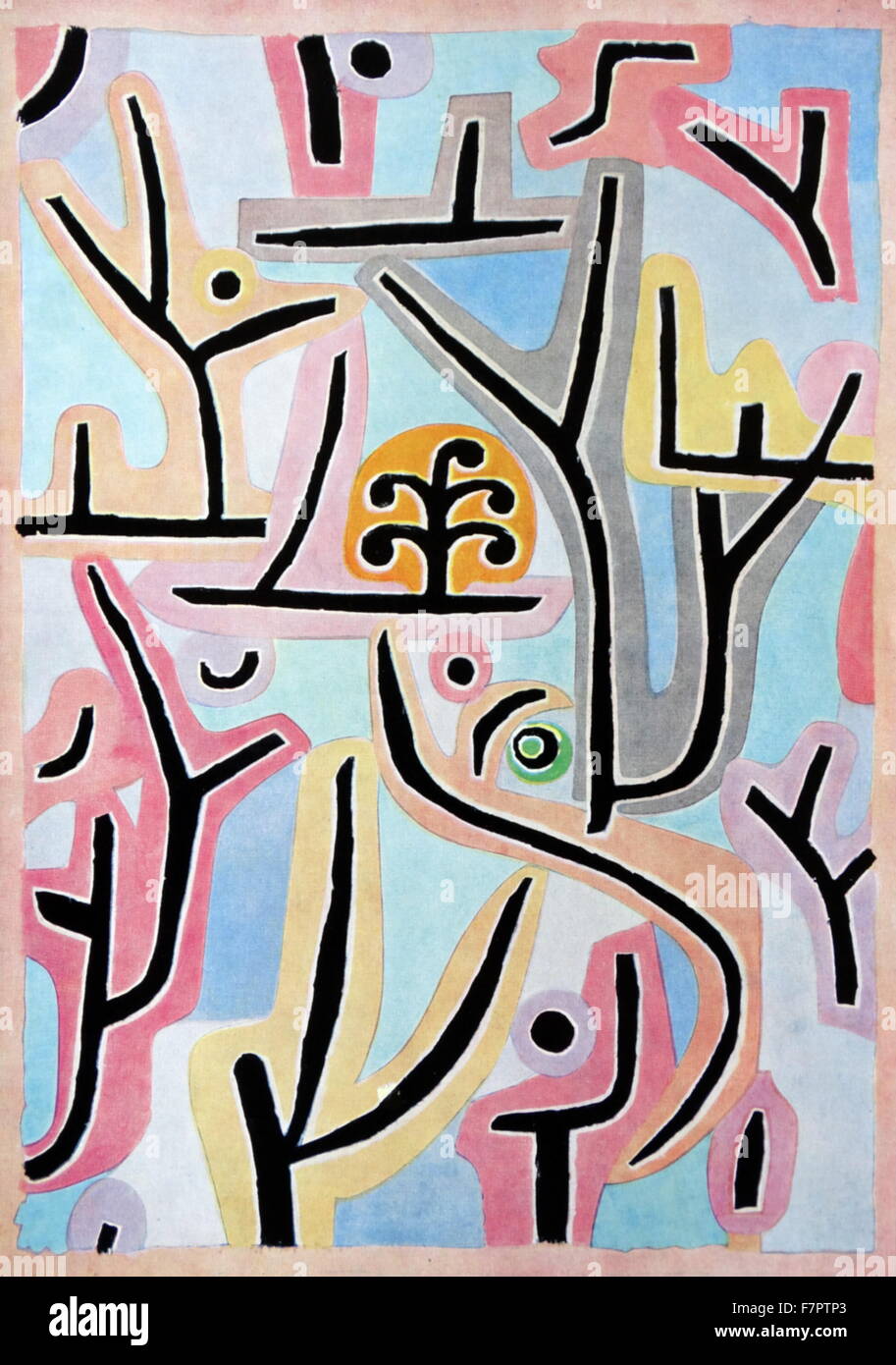 Parc près de Lucerne, en 1938 par Paul Klee. Paul Klee (1879 - 29 juin 1940) était un peintre suisse-allemand Banque D'Images