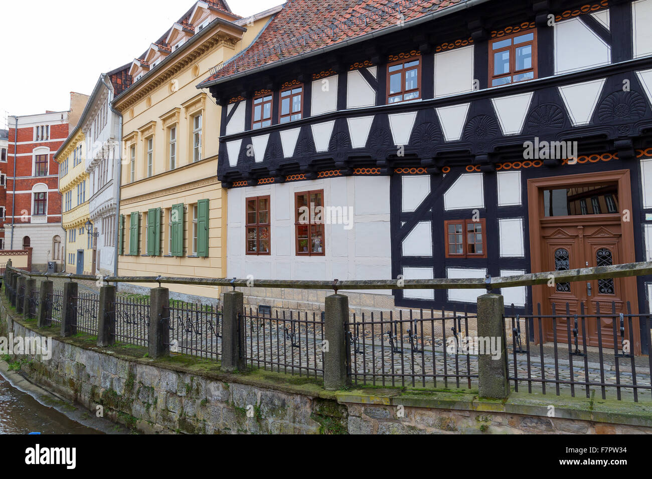 Ancienne Half-Timbered Maisons de Quedlinburg, Allemagne Banque D'Images Ancienne Half-Timbered Maisons de Quedlinburg, Allemagne Banque D'Images