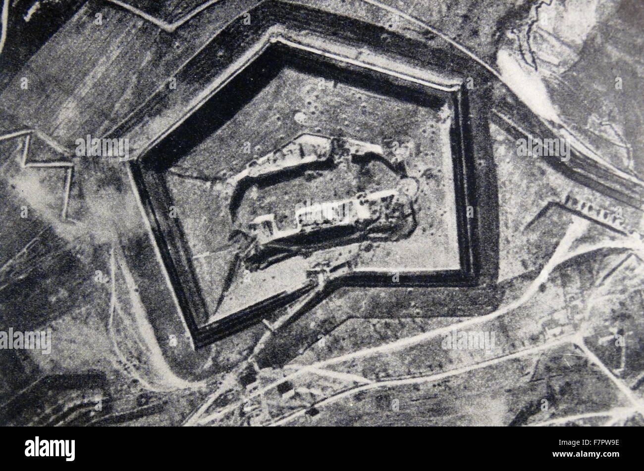 Fort Douaumont, protégeant la ville de Verdun, avant la bataille de Verdun 1916 Banque D'Images