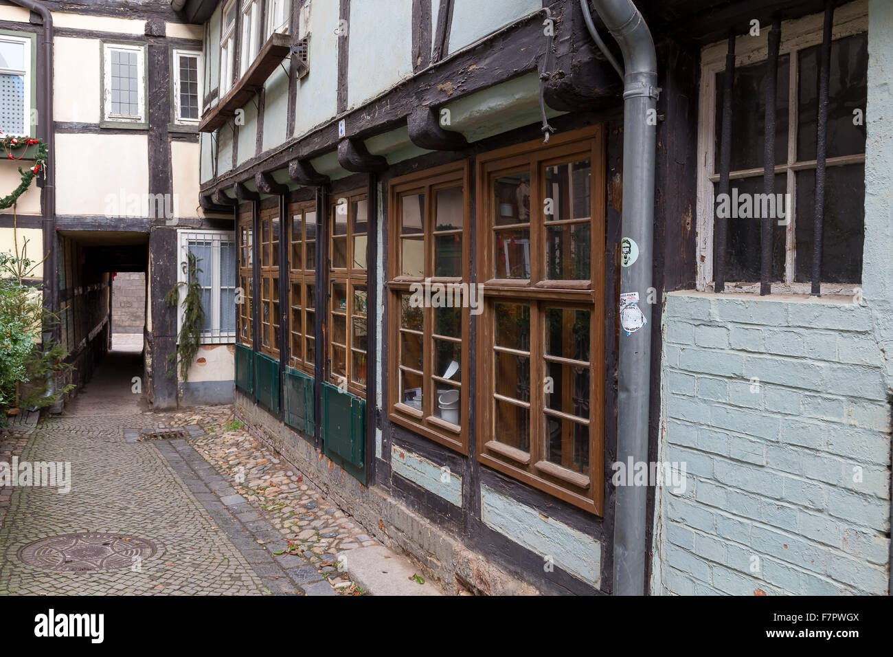 Ancienne Half-Timbered Maisons de Quedlinburg, Allemagne Banque D'Images Ancienne Half-Timbered Maisons de Quedlinburg, Allemagne Banque D'Images
